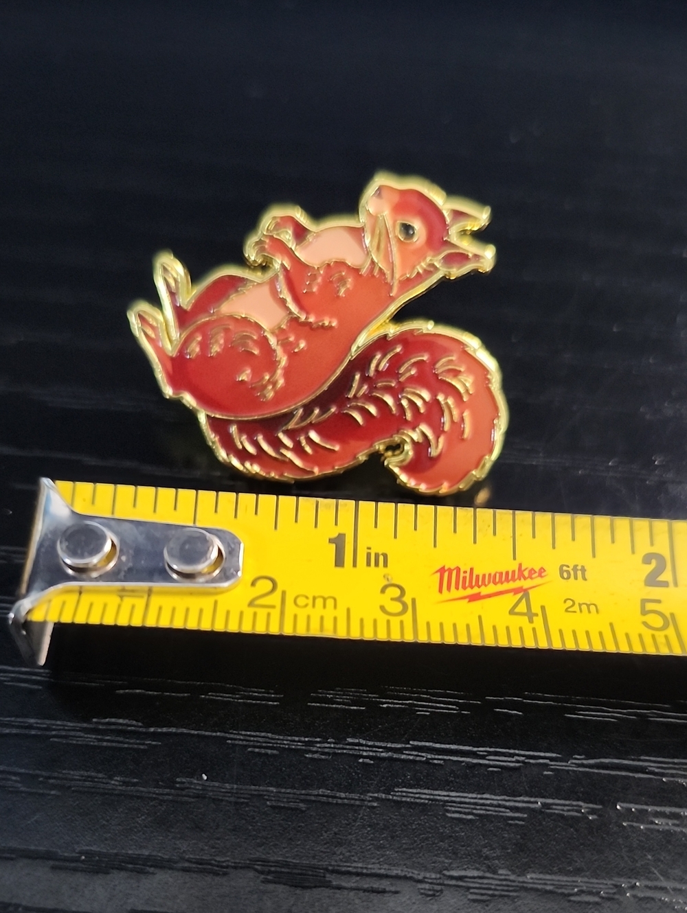 Red Squirrel Enamel Pin - Picture 3 of 4